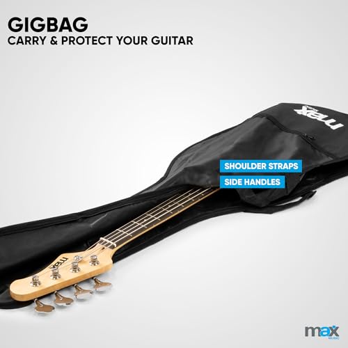 MAX Gigkit Electric Beginner Bass Guitar Pack in Sunburst Finish – Ideal Learner Bass Guitar Starter Pack with 15W Amplifier, Accessories, & 6 Months Lessons – Perfect for Beginners - Image 7