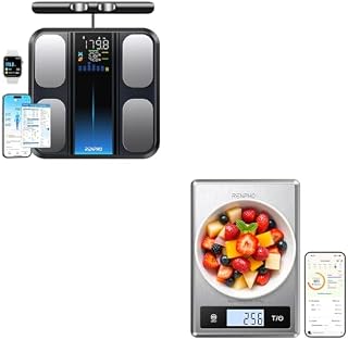 RENPHO Smart Scale with 8 Electrodes Larger Platform, RENPHO Digital Food Scale with Nutritional Calculator