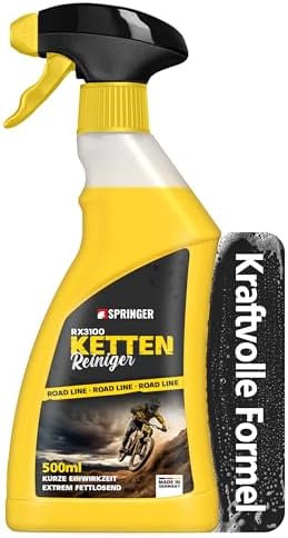 SPRINGER RX3100 Kettenreiniger 500 ml, Antriebsreiniger | Made in Germany | starke Reinigungskraft | Schutz vor Rost & Verschleiß | schonendes Fahrradketten-Spray