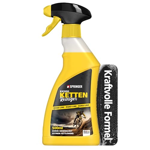 SPRINGER RX3100 - - Kettenreiniger 500 ml - - Made in Germany - - Fahrrad Antriebsreiniger mit starker Reinigungskraft - - Schutz vor Rost & Verschleiß - - Schonendes Fahrradketten-Spray