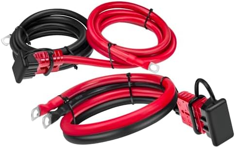 24FT Quick Disconnect Winch Power Cable, 4 AWG 4 Gauge
