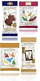 Chocolate Frog/Creatures: Milchschokolade 90% (Zucker, Kakaobutter, Vollmilchpulver, Kakaomasse, Emulgator E322 (Soja), Aroma, Puffreis 10% (Reismehl, Zucker, Salz), Kakao: 25 mind. in der Milchschokolade, Milchtrockemasse: 14% mindestens.