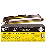 HAUT RENDEMENT – Jusqu’à 1500 pages : Cartouche de Toner compatible pour Samsung CLT-406S offrant un rendement supérieur (1500 pour le toner Noir et 1000 pages pour chaque toner Cyan, Magenta et Jaune, à 5% de couverture papier A4) pour des impressions nettes et durables, idéale pour un usage quotidien ou professionnel. Toner compatible pour Samsung CLT-K406S CLT-C406S CLT-Y406S CLT-M406S P406C