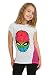 Marvel Girls' Spiderman Big Face Space Dye Heather Top with Chiffon Inserts