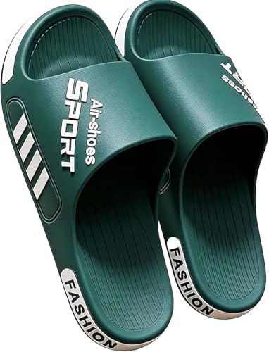 Image of Beach Pool Slides Sandals for Men,Bathroom Shower Shoes,Couple Slides Slippers Outdoor Indoor,Home House Slide Sandals