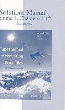 Paperback Solutions Manual Volume I Chapters 1-12 to Accompany Fundamental Accounting Principles Book