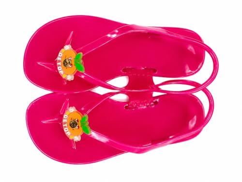 Image of Premsons Girls' Pink Jelly Sandals with Back Strap - Lightweight Waterproof Flip Flops for Kids, Soft Comfortable Summer Beach Sandals (size 32)