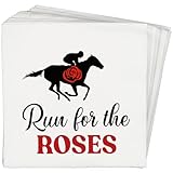 Run for The Roses Napkins 40pcs for Kentucky Derby,Horse Race Party Decorations Supplies for Kentucky Derby ﻿