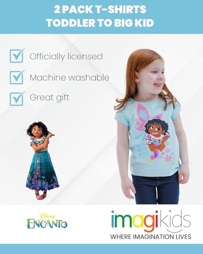 Image of Disney Girls' 2-Pack Short Sleeve T-Shirts Toddler to Big Kid