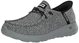 Skechers Men's Go Walk Max Halycon Slip-ins Sneaker, Grey/Black, 10