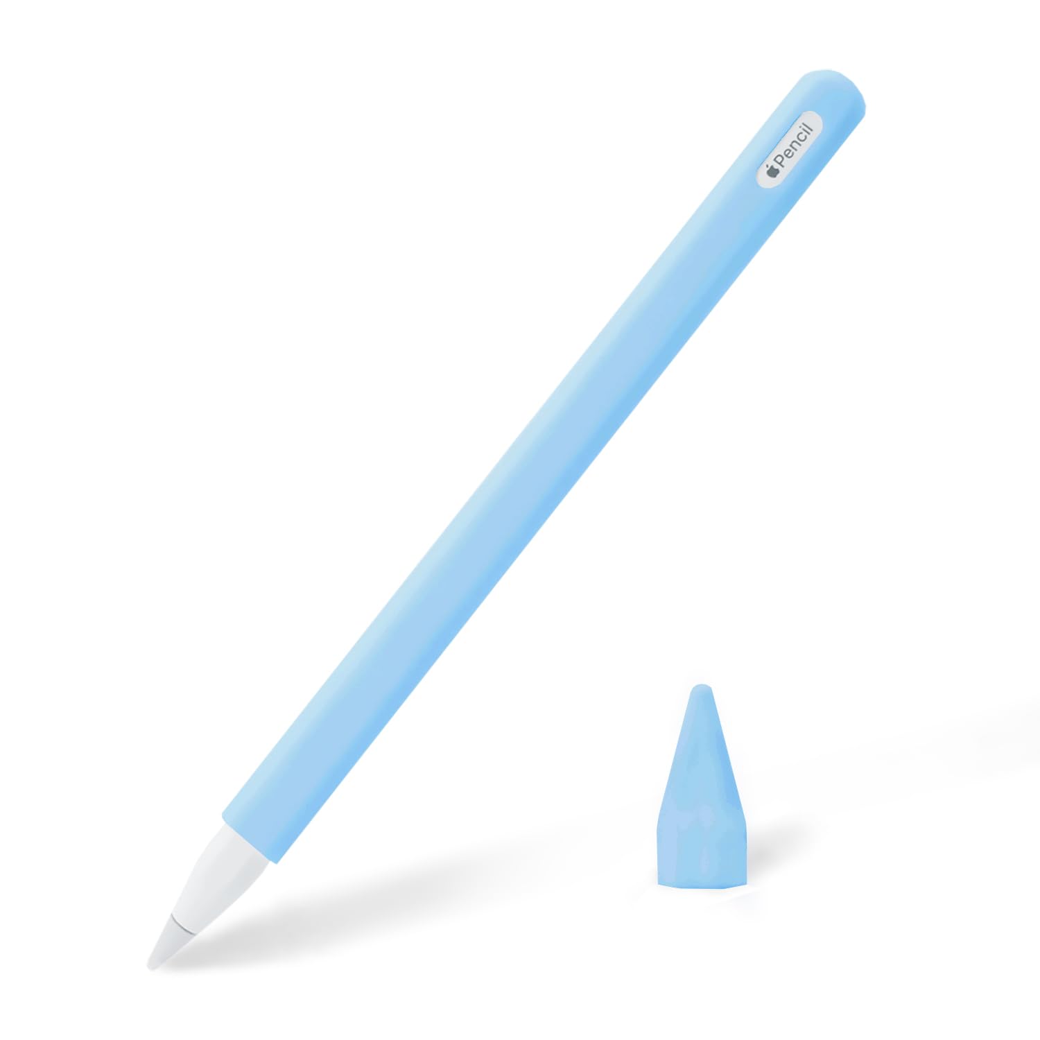 KELIFANG Silikon-Schutzhülle für Apple Pencil Pro 2024 & Apple Pencil 2. Generation, Schutzhülle für Griff und Spitzenkappe, Zubehör, kompatibel mit iPad Pro 11 12,9 13 Zoll, Himmelblau