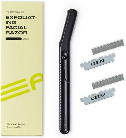 Leaf Shave Dermaplaner - Reusable Dermaplane Razor for Women - Black