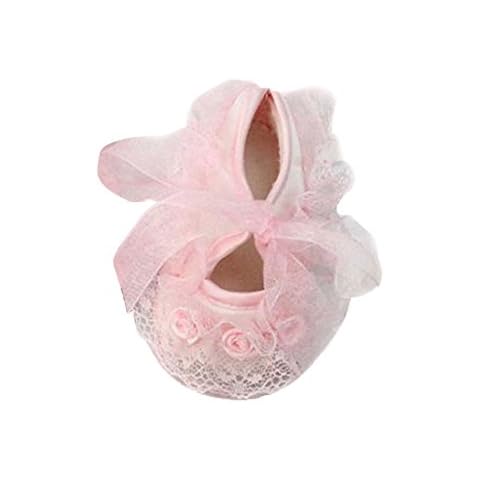 Leegoal Baby Non-Slip Toddler Shoes Lace, Pink Cover