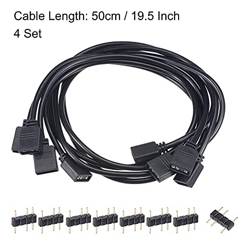Cable divisor ARGB uxcell con conectores 3P seguros para proyectos de modding y cajas de PC 2