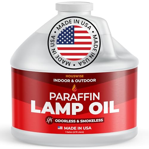Comparison: Best Oil For Oil Lamps 11 Houswise Premium Liquid Paraffin Lamp Oil for Indoor Use 1 Gallon - Indoor Smokeless Odorless Paraffin Oil Fuel for Lamps, Lantern, Candle