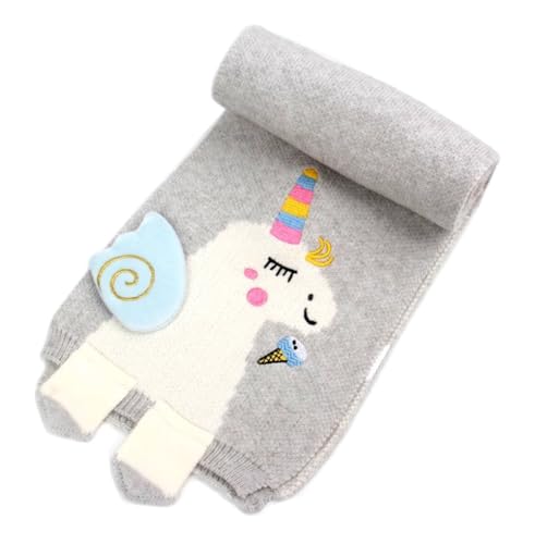 Kids Girls Boys Winter Cute Unicorn Scarf Shawl Warm Soft Cozy Fashion Knit Neck Warmer Scarfs Toddler - Main Image