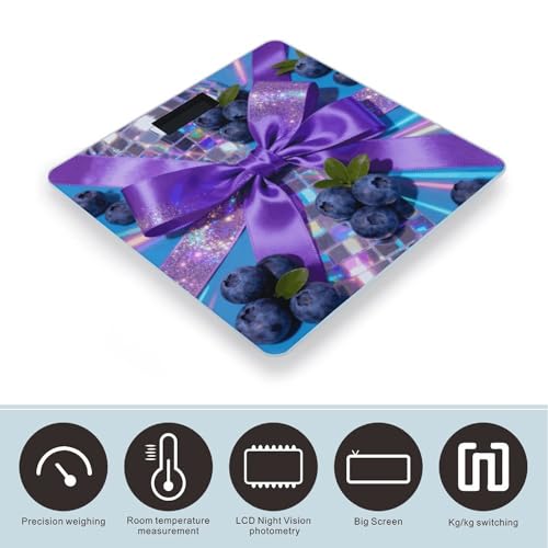 Báscula digital de baño con plataforma de vidrio templado miniatura 3
