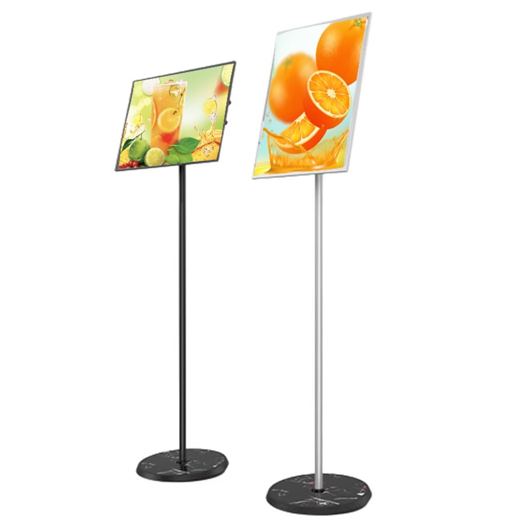 Soporte de exhibición de menú duradero con base estable, versátil soporte horizontal y vertical, ideal para publicidad y promociones de restaurantes, fácil de usar y reutilizable