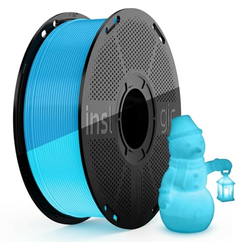 Inslogic Glow in the Dark Filament 1.75mm, 1kg (2.2lbs) Neatly Wound Luminous PLA 3D Printer Filament 1.75mm Dimensional Accuracy +/- 0.02mm, Prints Easily on Most FDM 3D Printers(Blue)
