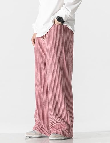 Y2K Corduroy Pants Men Vintage Baggy Pants Loose Fit Cargo Joggers Sweatpants Straight Leg Track Pants3