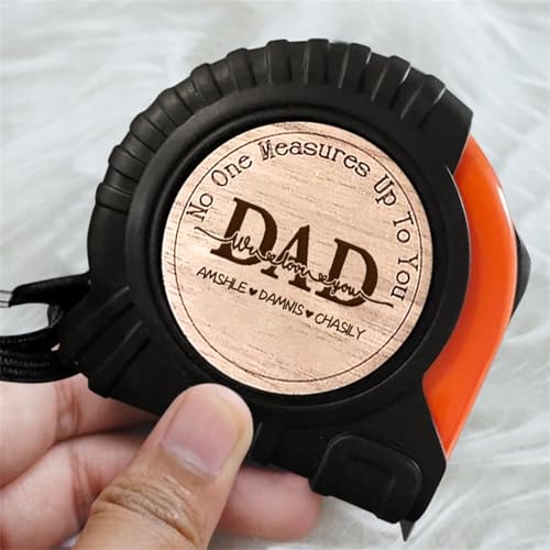 Set de cinta métrica y martillo personalizado para papá miniatura 3