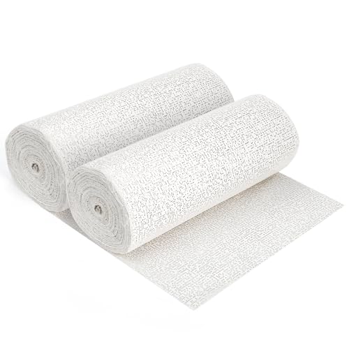 image for Lawei 2 Pack 12 in x 50 Ft Plaster Cloth Rolls for Belly Casting, Whit