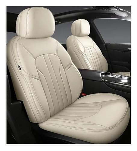 Housses de siège auto luxe en cuir pour Chevy Captiva protection beige élégante