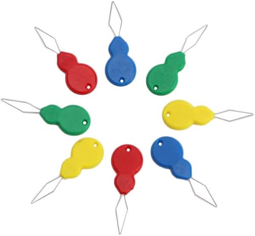 Miniatura 5 de 1020 agujas simples de plástico para manualidades, enhebradores de agujas en forma de hoja de plástico para máquina de coser, bordados de bricolaje