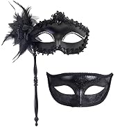 IETANG Couple Half Venetian Masquerade Mask for Parties