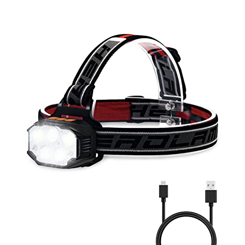 Fousômo Lampe Frontale à LED Capteur de Mouvement Phares Rechargeables 7 Modes Lampe Frontale Ultra Lumineuse 950LM Poids Léger Étanche Tête de Lampe de Poche Lumière Rouge Phares de Travail Cover