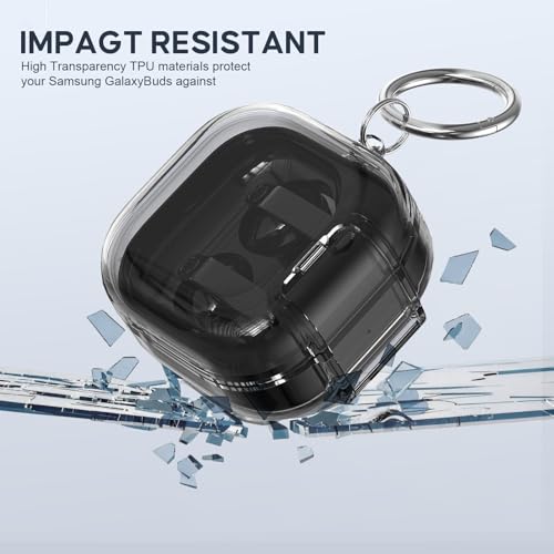 Coque Galaxy Buds 4 Pro transparente avec clip et kit de nettoyage