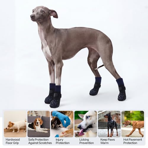 PUMYPOREITY 2 Paires Chaussette Chat Anti Grattage, Chaussette Chat Blessé Protection Plaie Anti Griffure Protection Pattes(Noir, 2XS) – vue 7