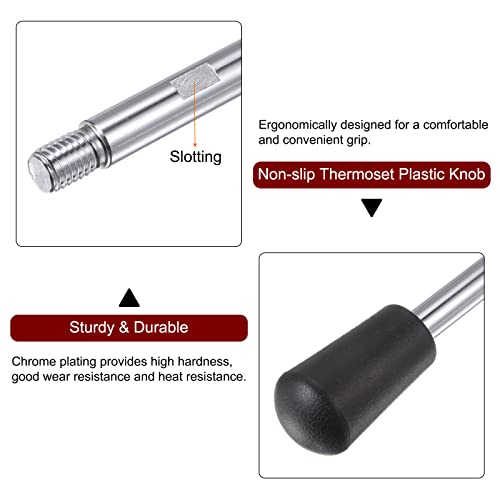 Image of HARFINGTON Clamping Handles M10 Thread 200mm (8 inch) Length Chrome Plated Revolving Crank Handle Grip Handwheel Screw Stem for Lathe Machine