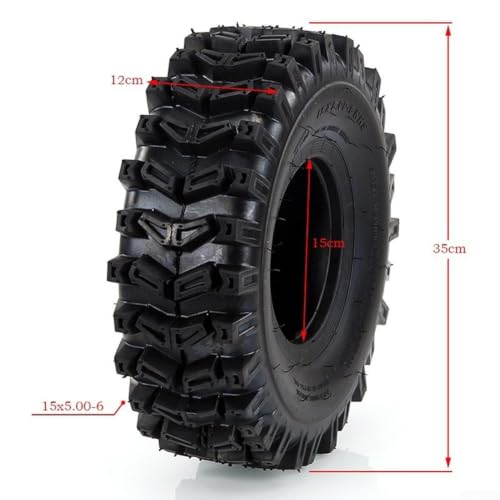 Neumático resistente al desgaste 15x5.00-6 de 4 capas para ATV tractor 7
