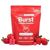 Creatine Monohydrate Gummies - 1.5g of Creatine Per Gummy - Build Muscle, Recover Faster, Enhance Cognition - Strawberry Flavor - 90ct