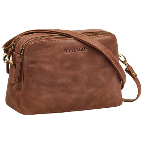 Sac à l'épaule sacoche femme en cuir véritable STILORD Rosie au design rétro