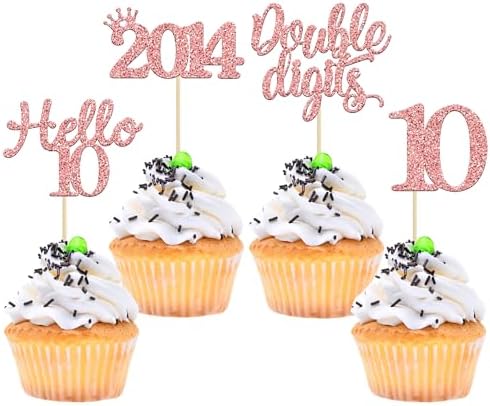 Gyufise 30Pcs 60th Birthday Cupcake Toppers 60 Fabulous Cupcake Picks Cheers to 60 1964 Cake Decorations for Happy 60th Birthday Wedding Anniversary Party Decoration Supplies Rose Gold