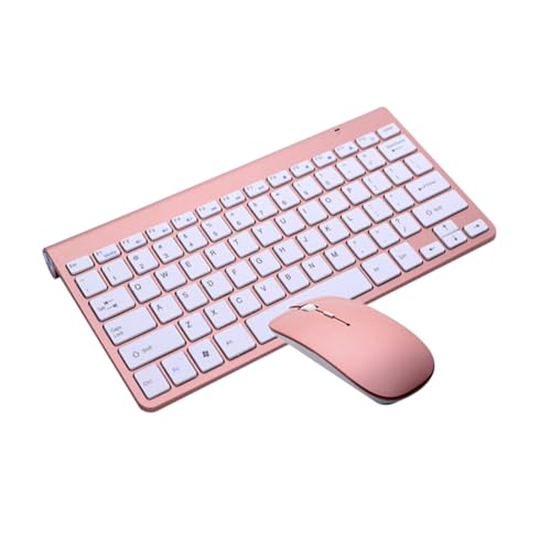 Teclado inalámbrico 2.4g y ratón portátil para ordenador o tablet con diseño moderno de oficina