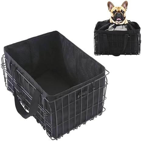 Large Dog Bike Basket with Removable Liner Bag, Portable Rear Bike Basket Carrier for Travel, Waterproof Bike Storage Suit for Front/Rear/Side of Bicycle, Ebike Accessoriest for Pets, Fruit & Grocery