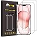 Produktbild WFTE [2 Stück Schutzfolie für iPhone 15 Panzerglas Glasfolie 9H Härte, Anti-Kratzen, Anti-Bläschen Displayschutzfolien Panzer Schutz Glas für iPhone 15