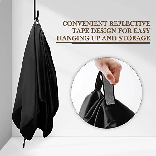 Patio Egg Chair Cover Hanging Outdoor Double Wicker Egg Swing Covers Waterproof Patio Swing Loveseat Dust Protector With Zipper Outdoor Furniture Protector Garden Chair Cover 75" H X 45" D (Black) #TOP4