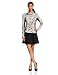 BCBGMAXAZRIA Women's Eva Crackled Jacquard Moto Jacket