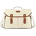 Kattee Fashion PU Leather Canvas DSLR Camera Shoulder Bag for Canon Nikon, etc (Large, Apricot)
