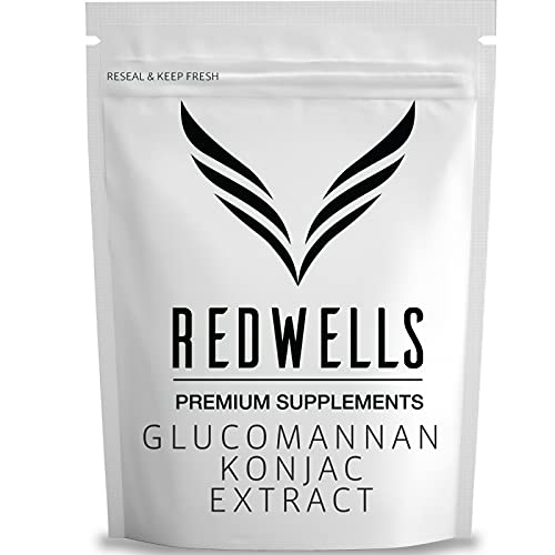 Konjakwurzelextrakt, Redwells, reines Glucomannan-Pulver, GVO-frei, 100g Packung Cover