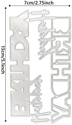 ALLY-MAGIC Happy Birthday Cutting Dies Cuts Birthday Metal DIY Crafts Cards Stencils for DIY Scrapbooking Paper Card Album Decor Craft Art Stamp Y4-SRKLQM (B)