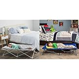 Regalo My Cot Pal Extra Long Portable Toddler Bed - Eye Lashes, White, Small Single & My Cot Portable Toddler Bed, Includes Fitted Sheet, Royal Blue, 48x24x9 Inch (Pack of 1)