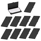 PATIKIL Business Card Holder, 10Pcs Aluminum Metal Card Case Professional Pocket Card Holder for Name Card Credit Card, Black