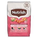 Nutrish Real Salmon, Veggies & Brown Rice Recipe Whole Health Blend Dry Dog Food, 13 lb. Bag, Packaging May Vary (Rachael Ray)