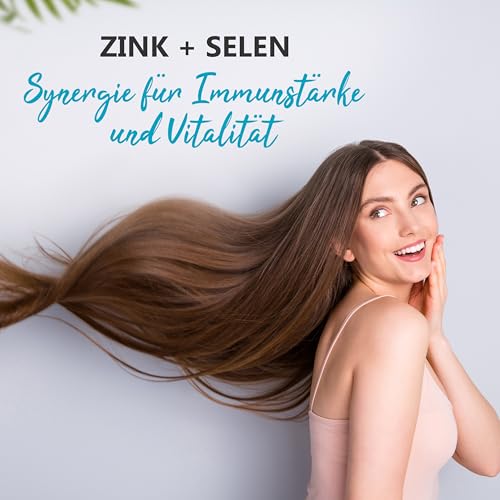 Zink-Selen-Kapseln von Vita World Hochdosierte Ergänzung für Immunsystem und Haut