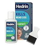 Hedrin Head Lice Shampoo and Comb Kit, Kills Head Lice and Eggs in 5 Minutes, 4 Treatments, Clinically Tested, Suitable for Adults and Children, 100ml, (Formerly All-in-One - Packaging May Vary)
